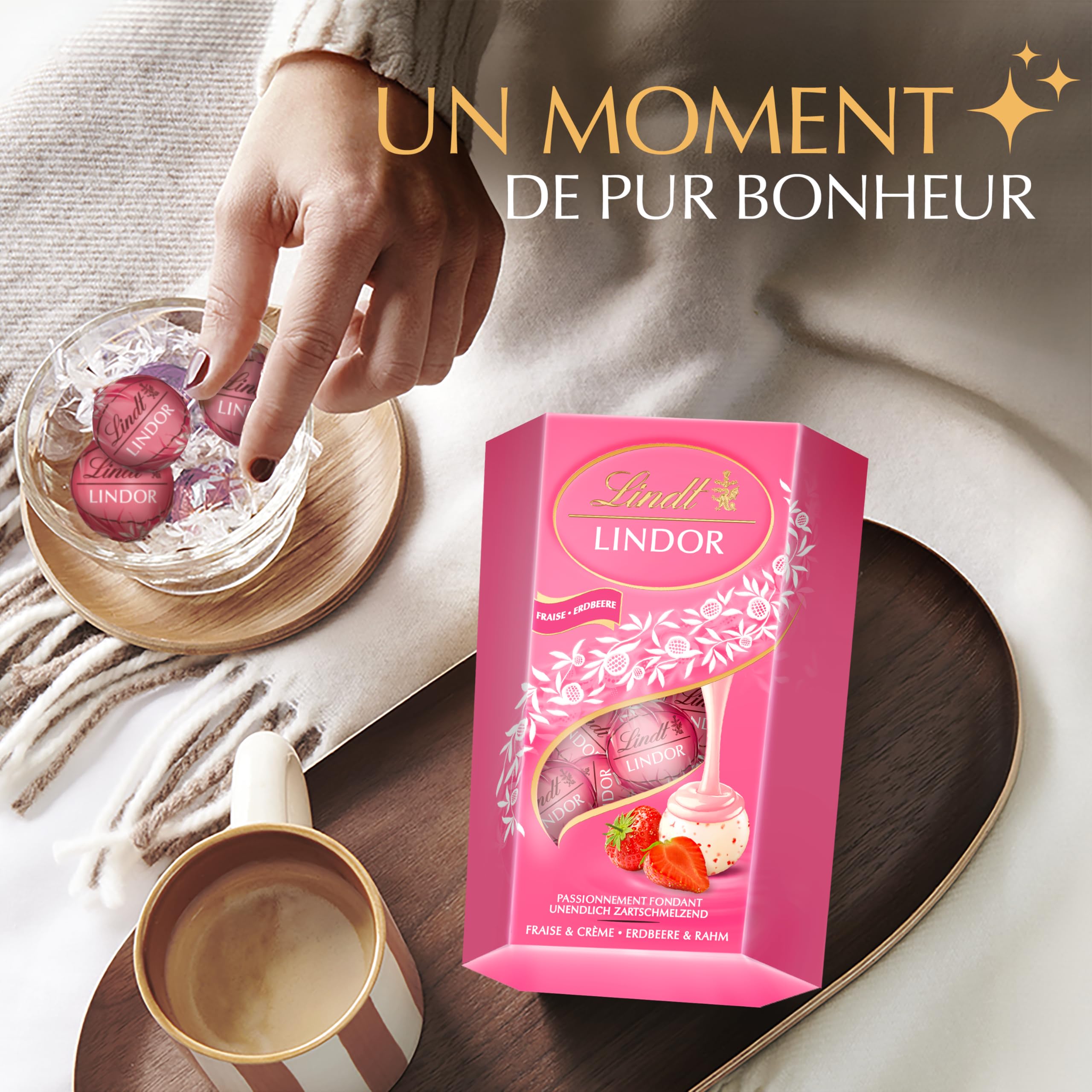 リンツ リンドール　LINDOR　ストロベリー&クリーム　　いちご　150粒 リンドール ストロベリー&クリーム 3個 | リンツ チョコレート